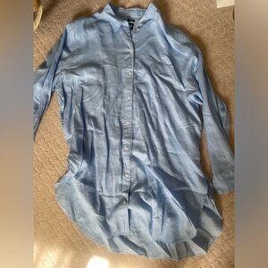 NWT GAP Weekend Tunic Light Blue Denim size XXL